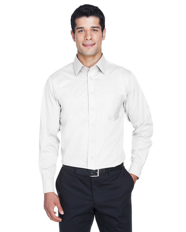 mens crown woven collection solid stretch twill WHITE