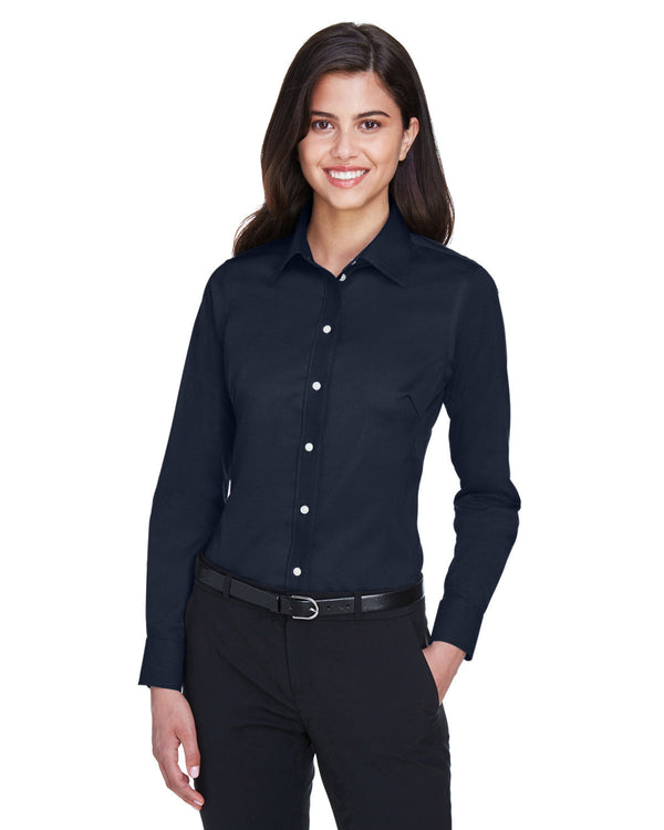 ladies crown woven collection solid stretch twill NAVY