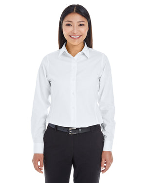 ladies crown woven ccollection royal dobby shirt WHITE