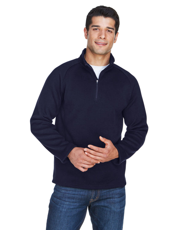 adult bristol sweater fleece quarter zip NAVY