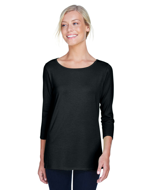 ladies perfect fit ballet bracelet length knit top BLACK