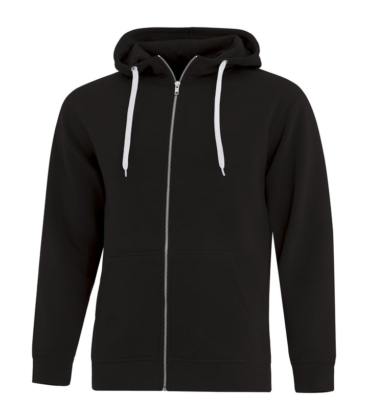Black Adult Full Zip Hooded Sweatshirt