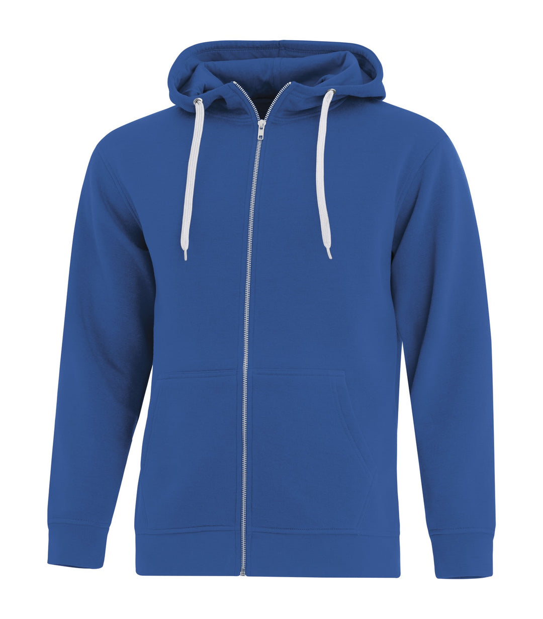 True Royal Adult Full Zip Hooded Sweatshirt