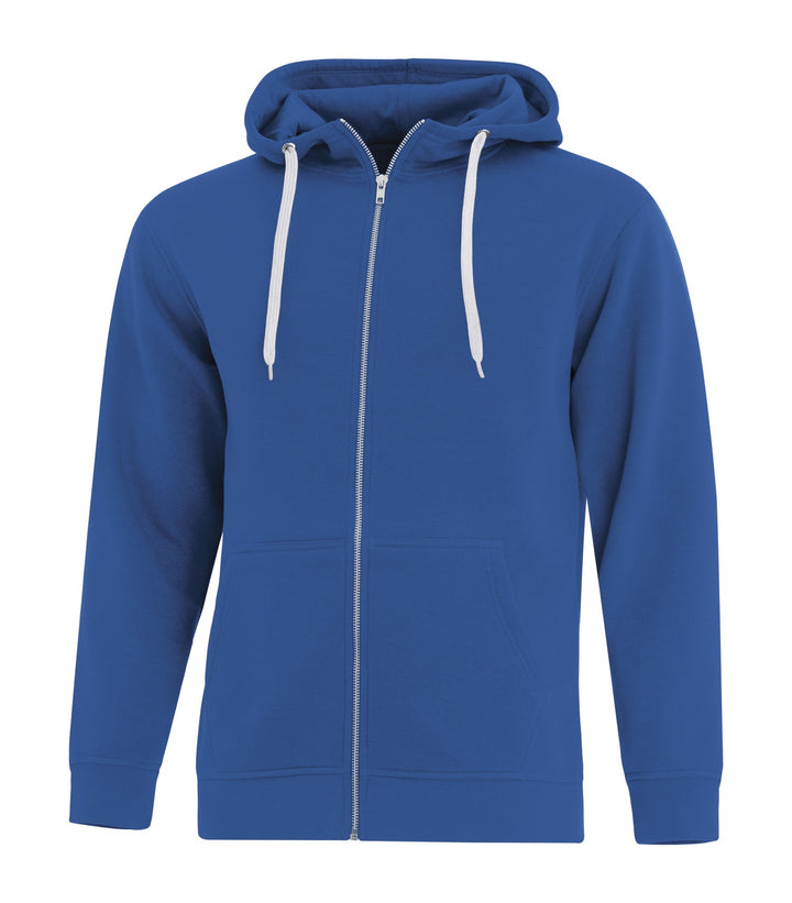 True Royal Adult Full Zip Hooded Sweatshirt