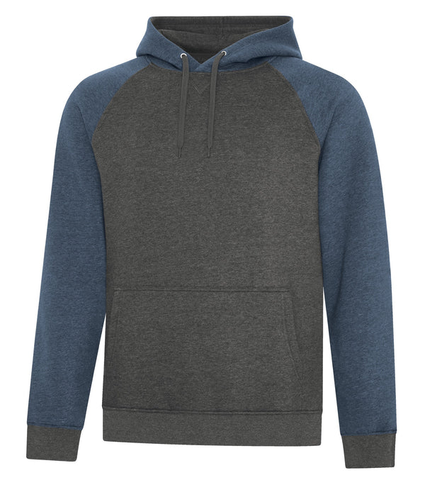 Navy Heather/Charcoal Heather Adult Two Toned Fleece Hoodie