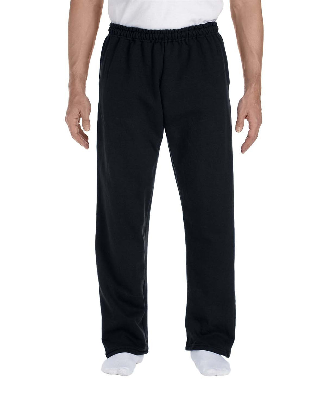 adult dryblend adult 50 50 open bottom sweatpant BLACK