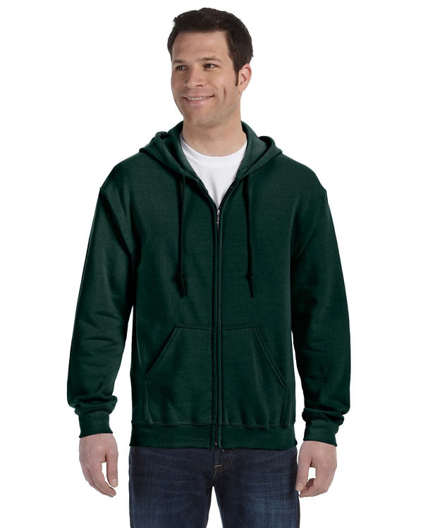 adult heavy blend 50 50 full zip hooded sweatshirt FOREST GREEN