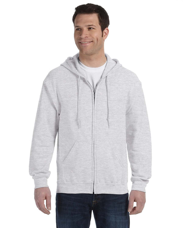 adult heavy blend 50 50 full zip hooded sweatshirt ASH