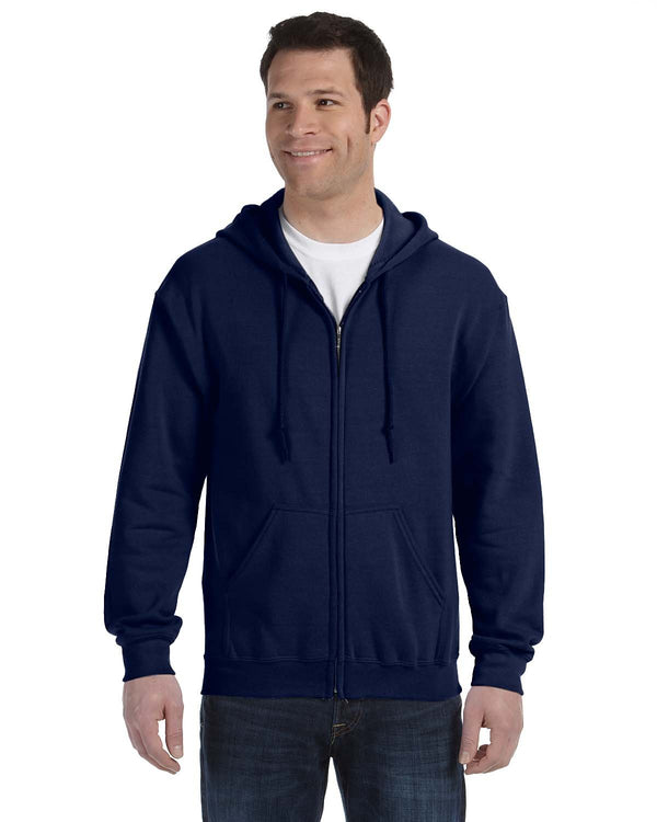 adult heavy blend 50 50 full zip hooded sweatshirt NAVY