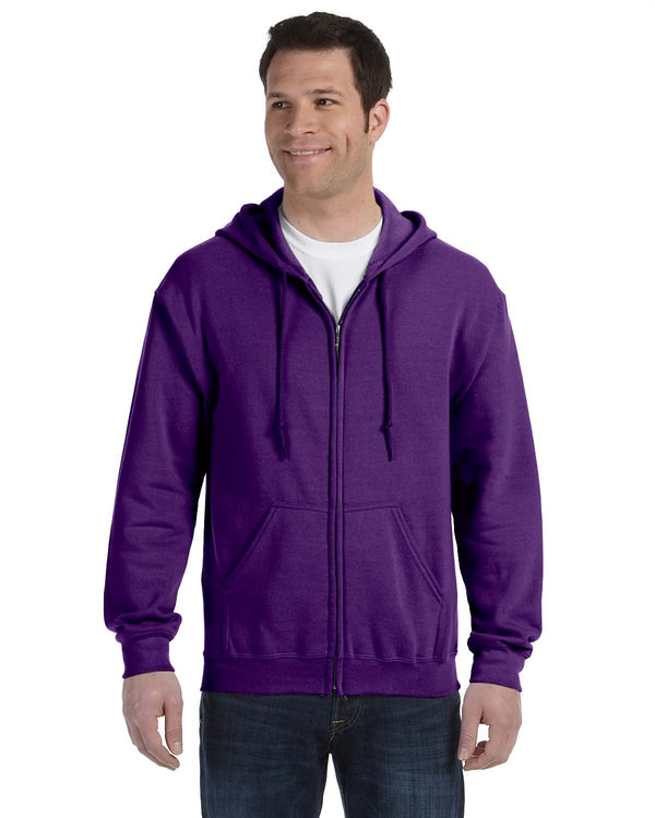 adult heavy blend 50 50 full zip hooded sweatshirt PURPLE