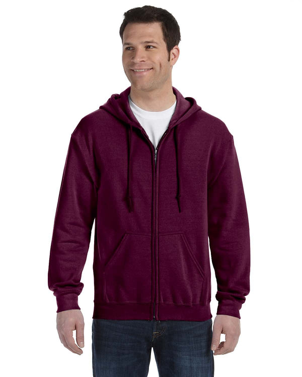 adult heavy blend 50 50 full zip hooded sweatshirt MAROON