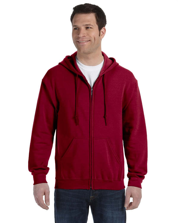 adult heavy blend 50 50 full zip hooded sweatshirt CARDINAL RED