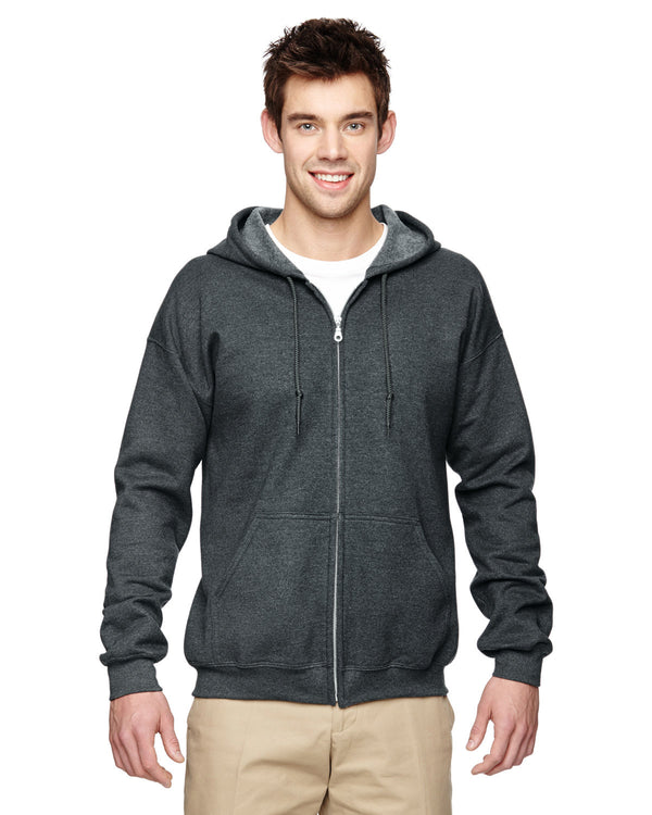 adult heavy blend 50 50 full zip hooded sweatshirt DARK HEATHER