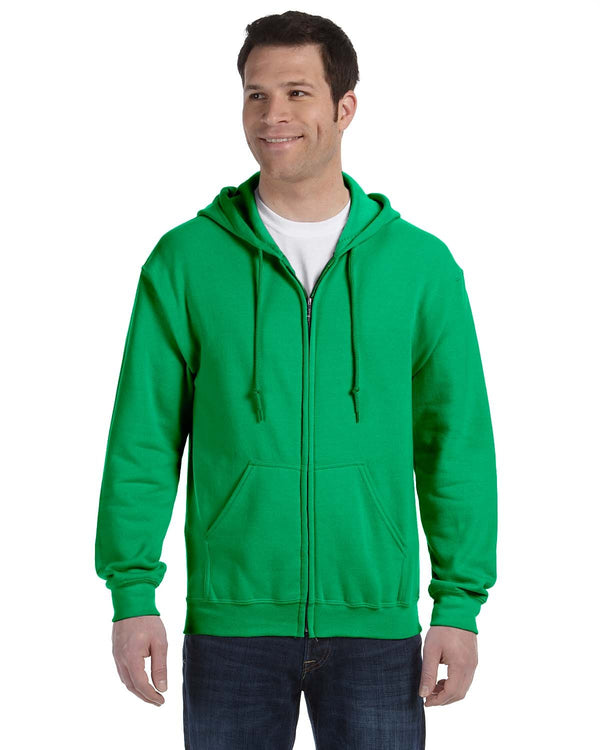 adult heavy blend 50 50 full zip hooded sweatshirt IRISH GREEN