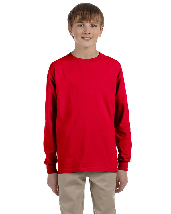 youth ultra cotton long sleeve t shirt NAVY