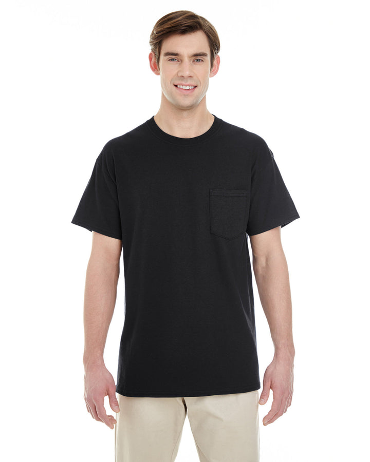 unisex heavy cotton pocket t shirt BLACK