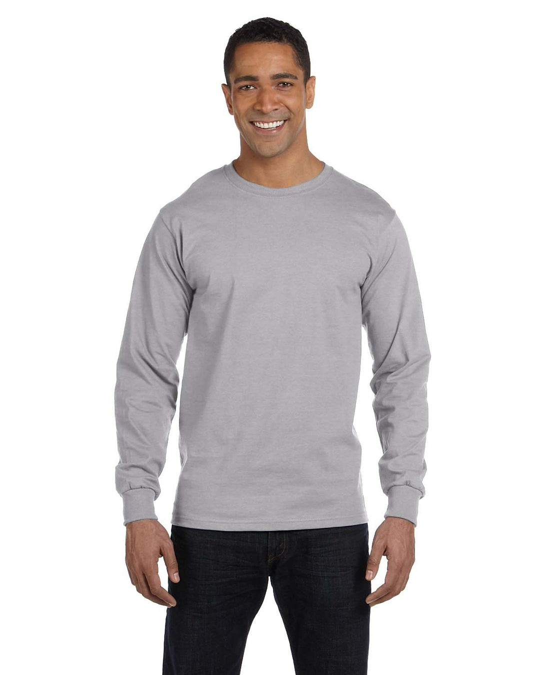 adult 50 50 long sleeve t shirt SPORT GREY