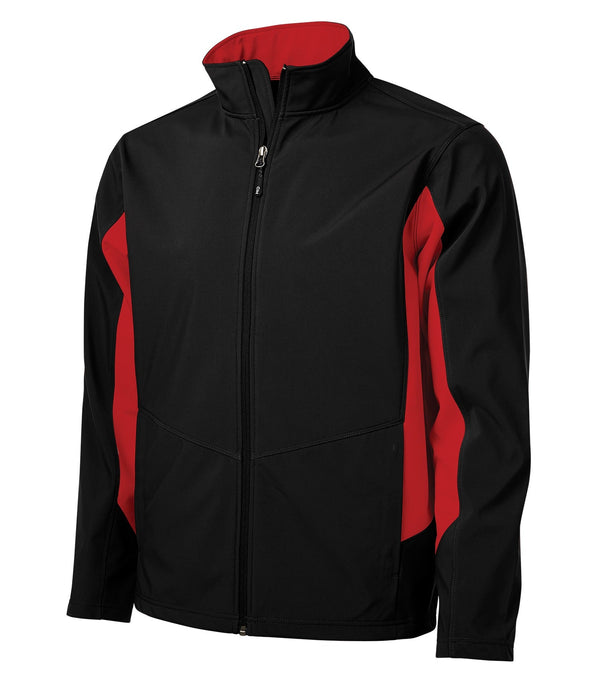 Black/True Red Adult Soft Shell Team Jacket