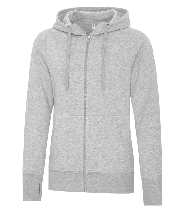 Athletic Grey Ladies Full Zip Hoodie