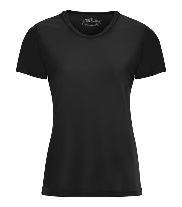 Black Ladies Pro Team Short Sleeve Poly T-Shirt