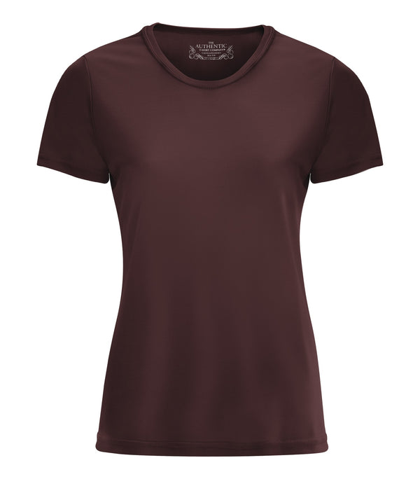 Maroon Ladies Pro Team Short Sleeve Poly T-Shirt