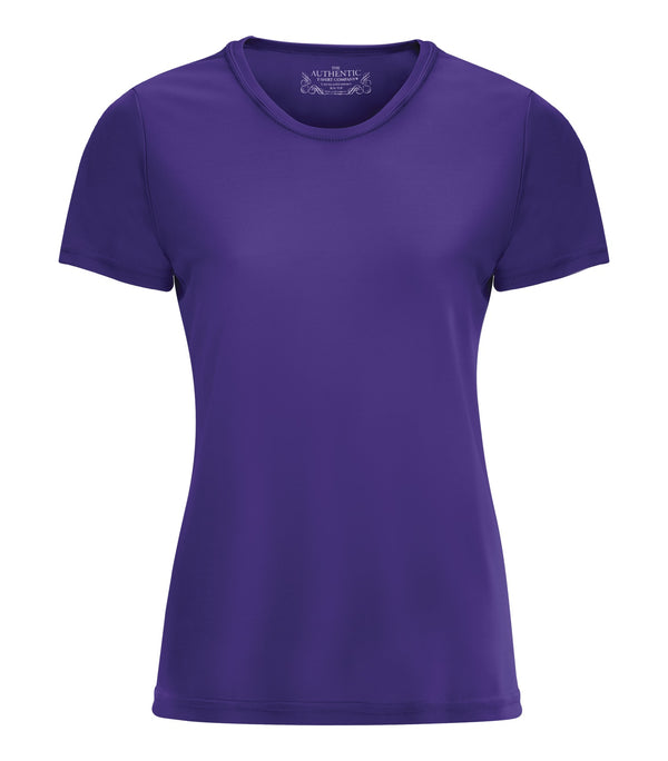 Purple Ladies Pro Team Short Sleeve Poly T-Shirt