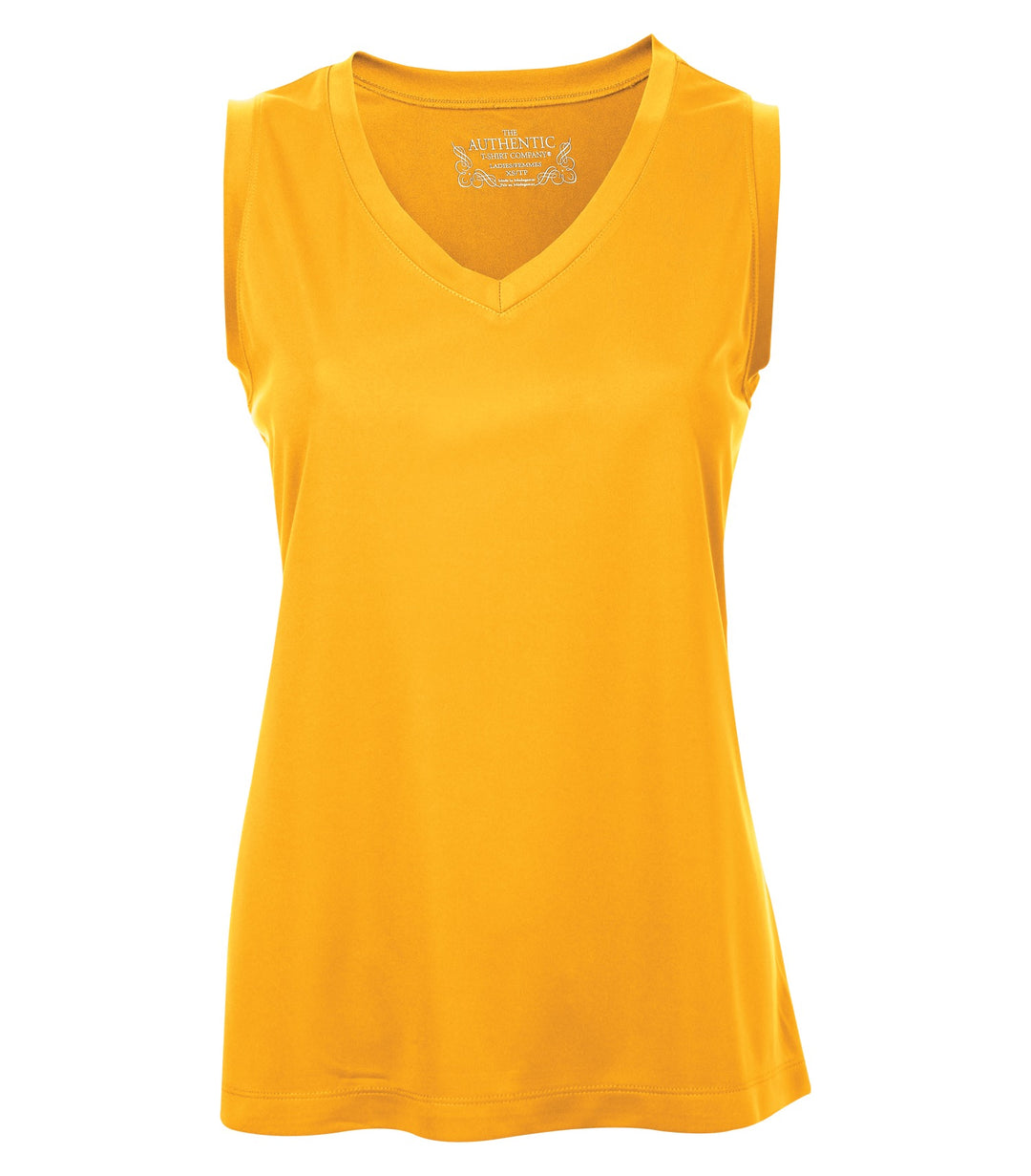 Gold Ladies Pro Sleeveless V-Neck Tee