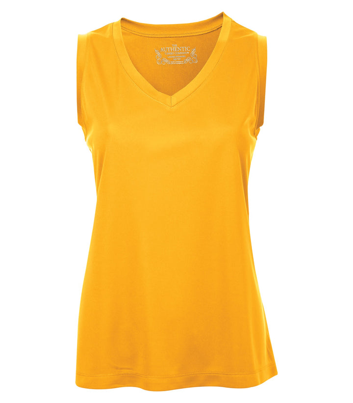 Gold Ladies Pro Sleeveless V-Neck Tee