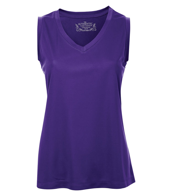 Purple Ladies Pro Sleeveless V-Neck Tee