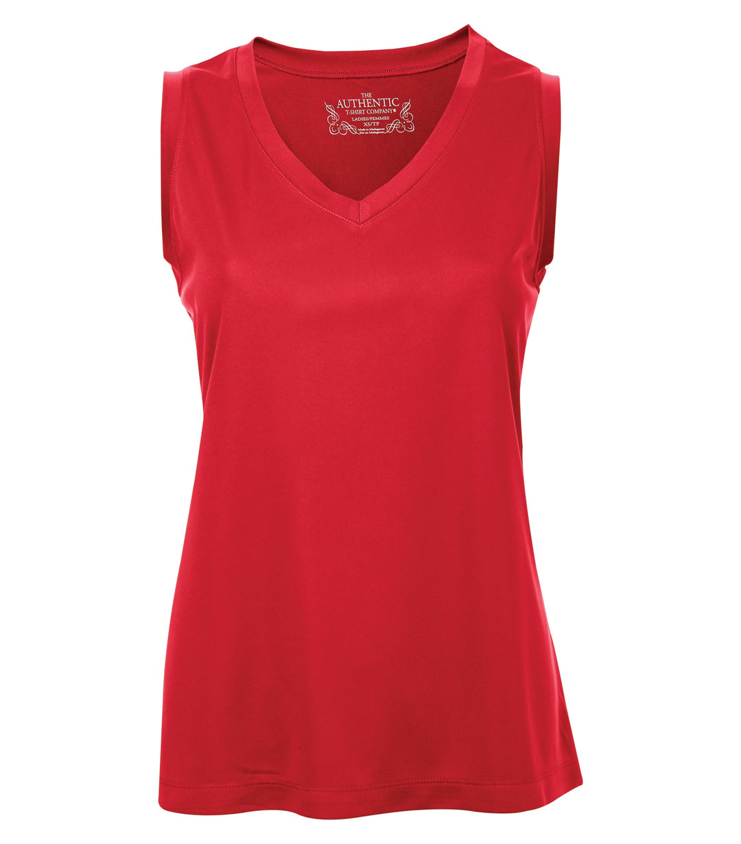 True Red Ladies Pro Sleeveless V-Neck Tee
