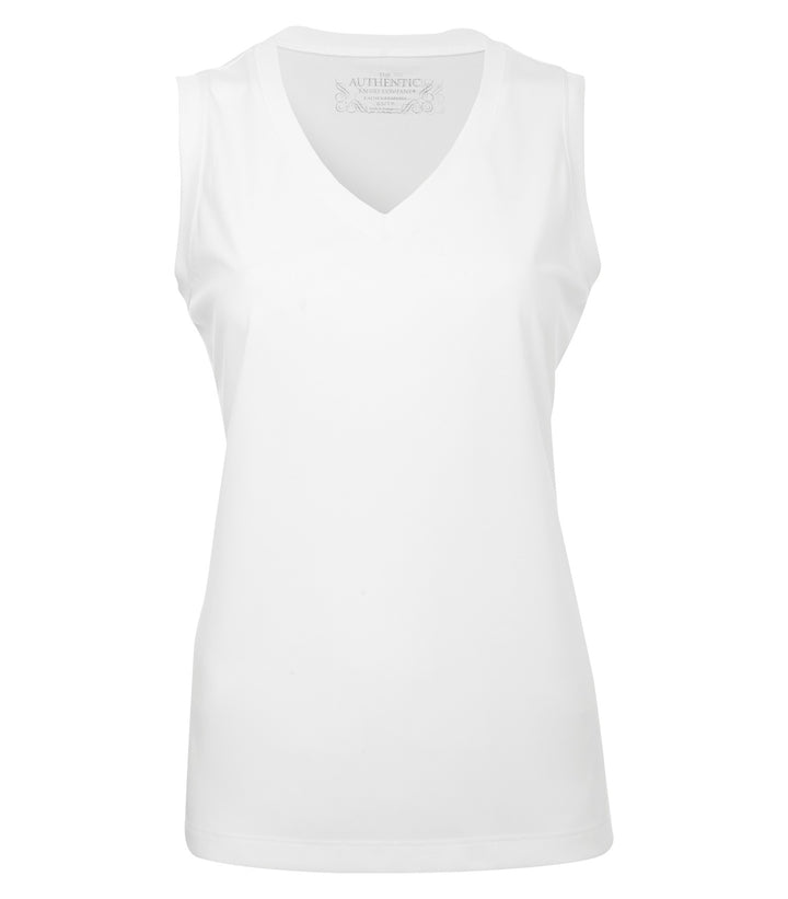 White Ladies Pro Sleeveless V-Neck Tee