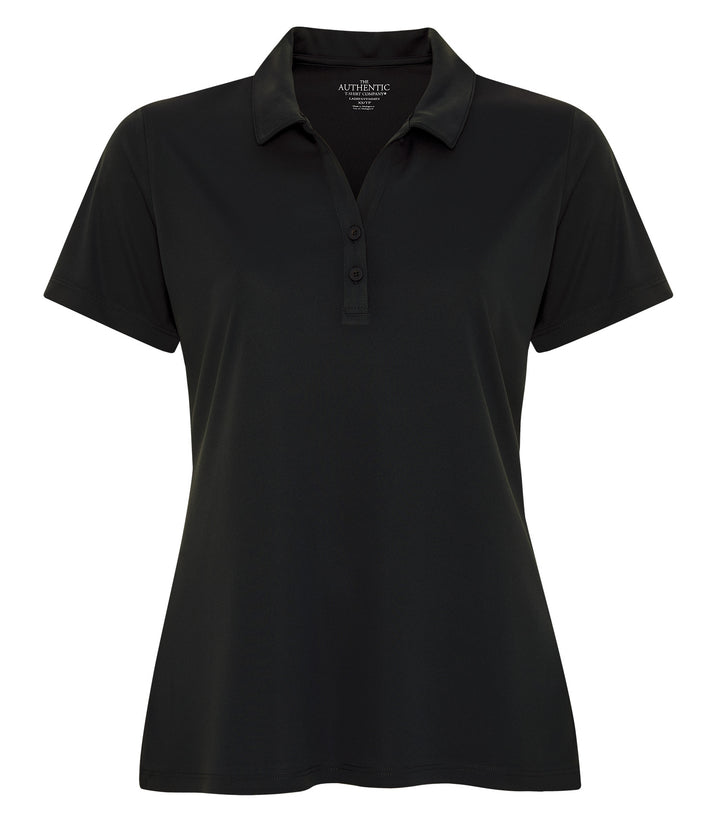 Black Ladies Performance Poly Golf Shirt