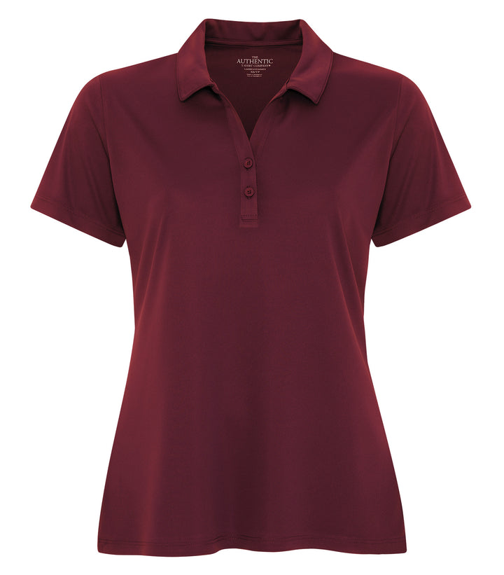 Maroon Ladies Performance Poly Golf Shirt