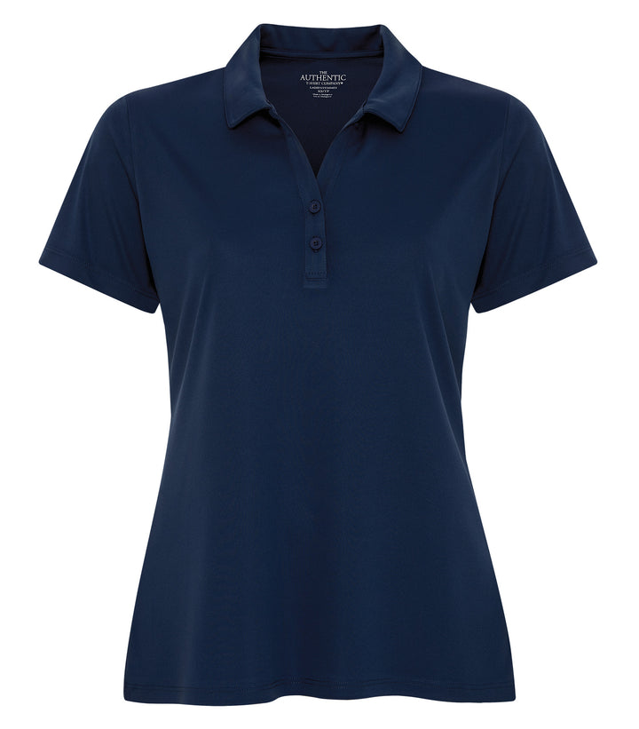 True Navy Ladies Performance Poly Golf Shirt