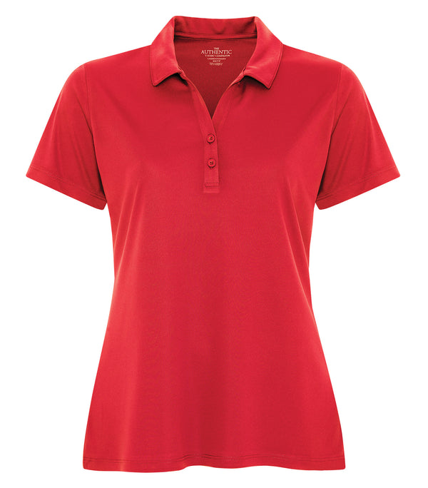 True Red Ladies Performance Poly Golf Shirt