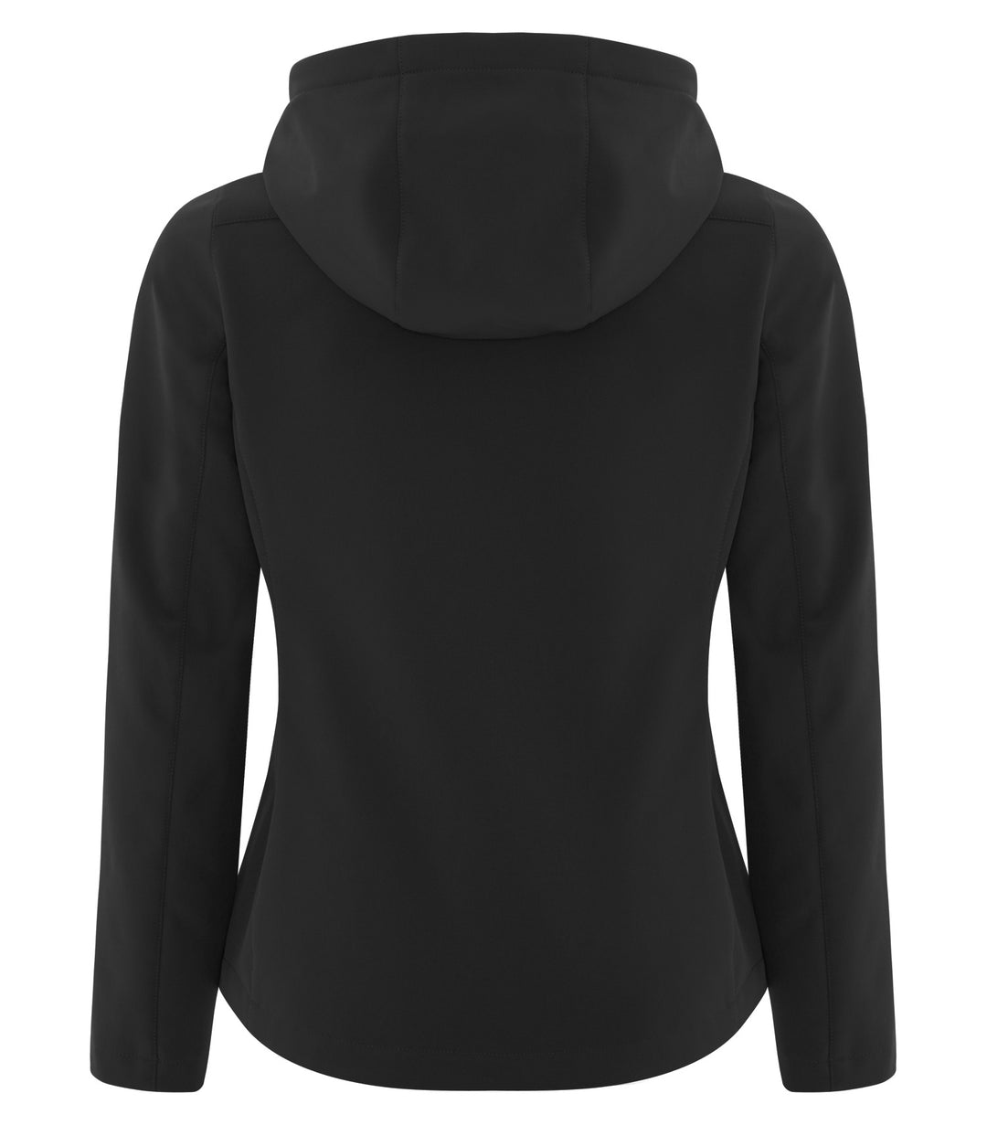 Black Ladies Hooded Stretch Soft Shell Jacket