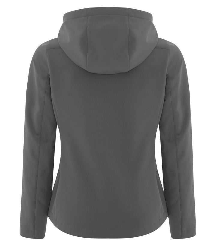 Iron Grey Ladies Hooded Stretch Soft Shell Jacket