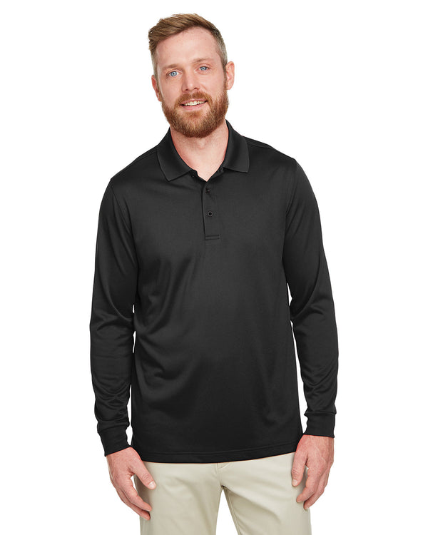 mens advantage snag protection plus il long sleeve polo BLACK