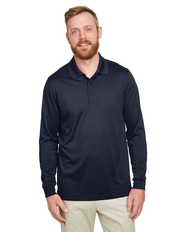 mens advantage snag protection plus il long sleeve polo DARK NAVY