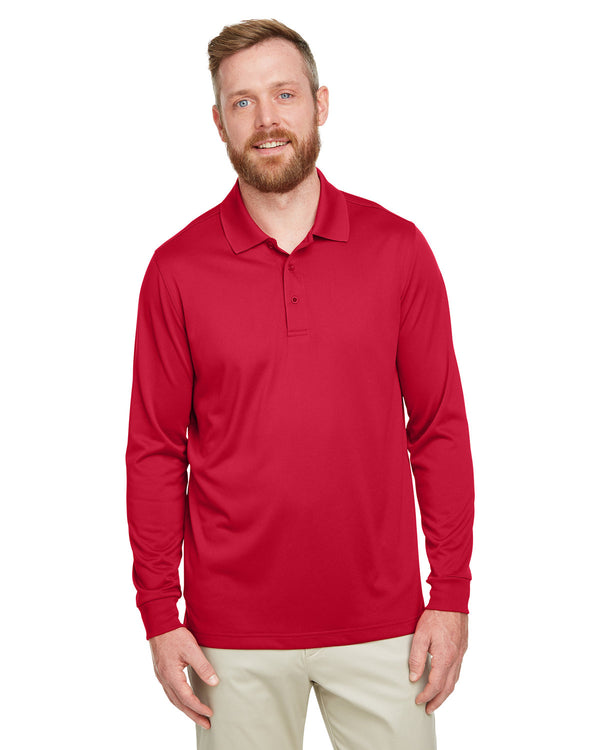 mens advantage snag protection plus il long sleeve polo RED