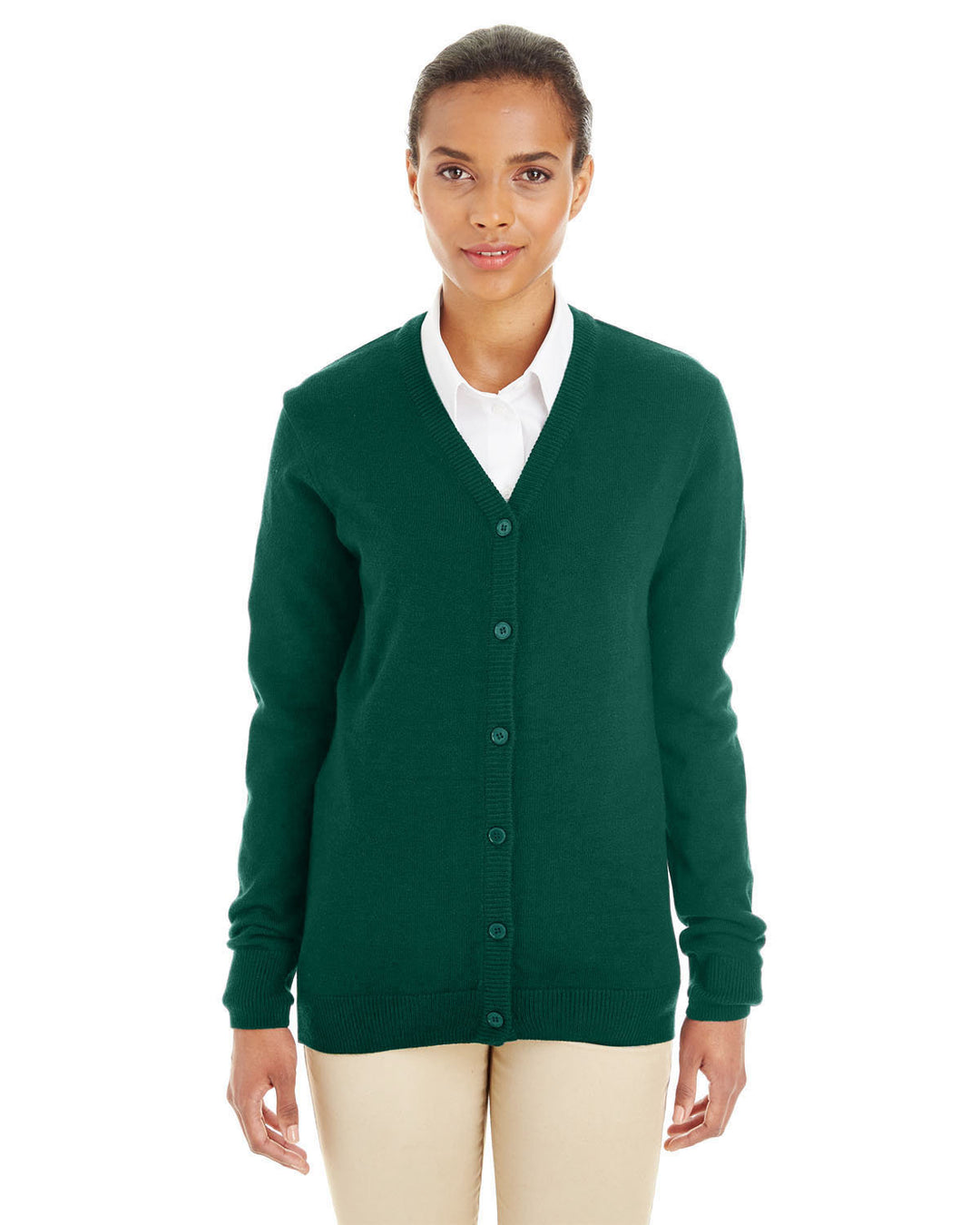 ladies pilbloc v neck button cardigan sweater HUNTER