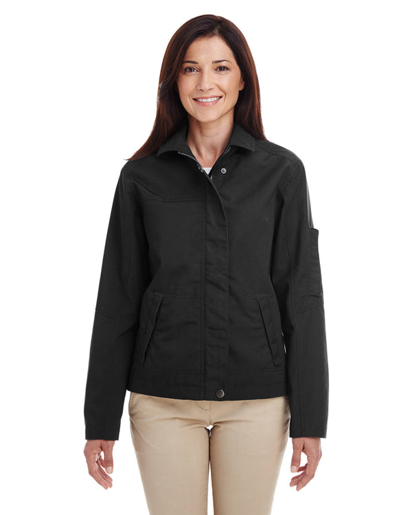 ladies auxiliary canvas work jacket BLACK