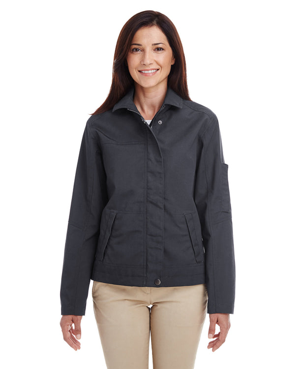 ladies auxiliary canvas work jacket DARK CHARCOAL