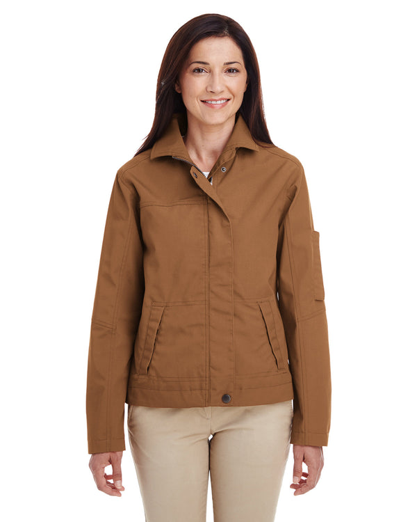 ladies auxiliary canvas work jacket DUCK BROWN