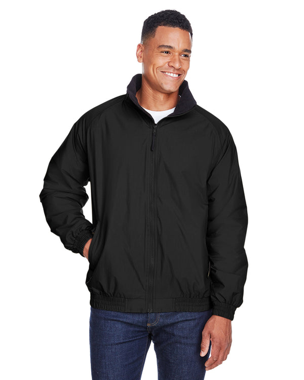 adult fleece lined nylon jacket BLACK/ BLACK