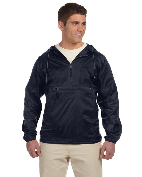 adult packable nylon jacket NAVY