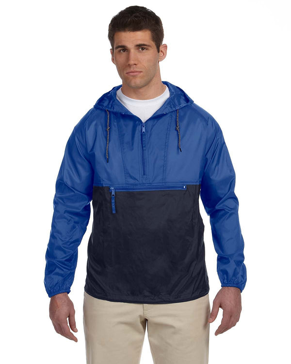 adult packable nylon jacket ROYAL/ NAVY