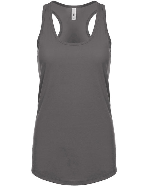 Dark Grey Ladies Poly/Cotton Racerback Tank Top