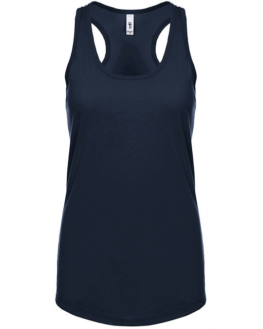 Midnight Navy Ladies Poly/Cotton Racerback Tank Top