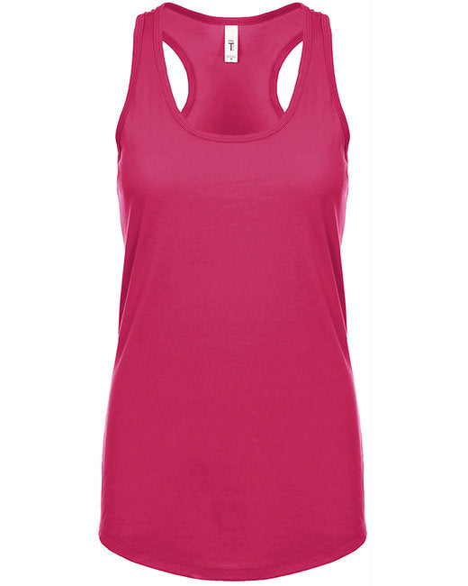 Raspberry Ladies Poly/Cotton Racerback Tank Top